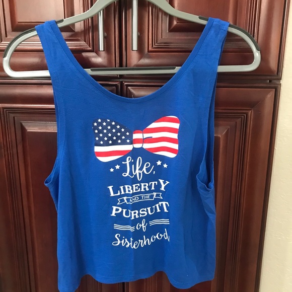 Phi Sigma Sigma 4th of July Crop Top - Picture 3 of 3